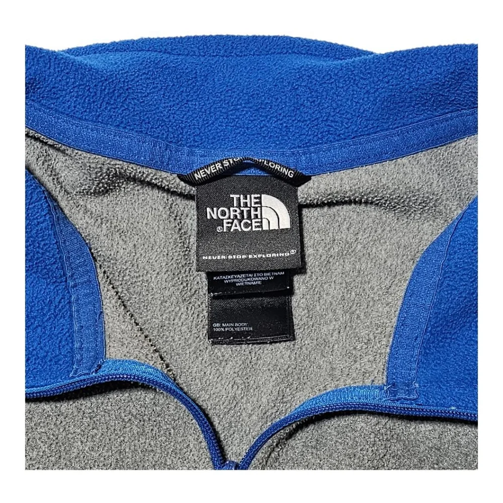 The North Face‎ Blue and Gray Quarter Zip Fleece Pullover XL